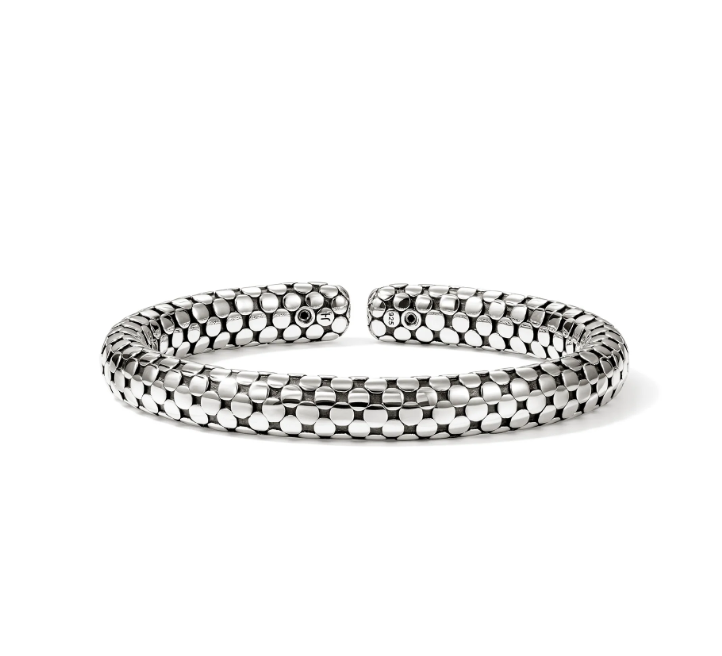 John Hardy Dot Hammered White Sterling Silver Cuff Bracelet