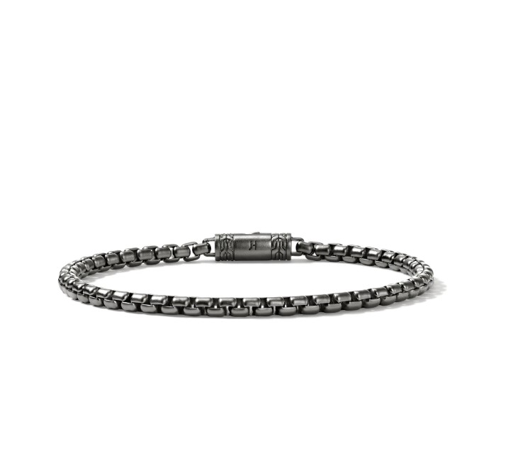 John Hardy Classic Chain Matte Black Sterling Silver Chain Bracelet