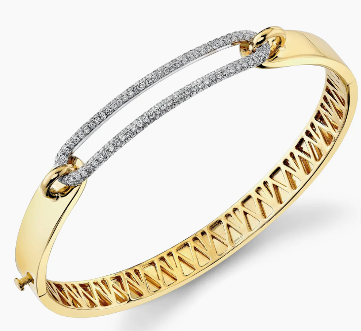 Michael M Diamond 18K Polished Yellow Gold Bangle Bracelet