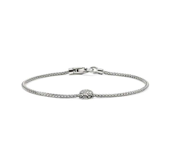 John Hardy Diamond Sterling Silver Chain Bracelet