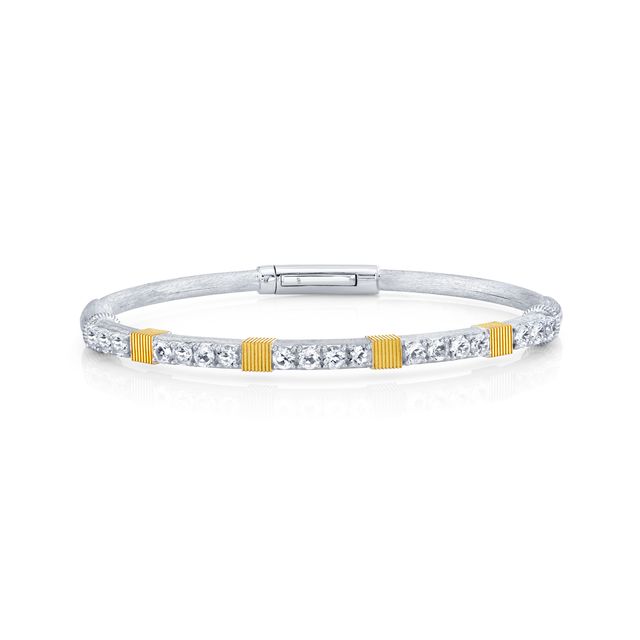 Sloane Street Topaz Silver Sterling Silver Bangle Bracelet
