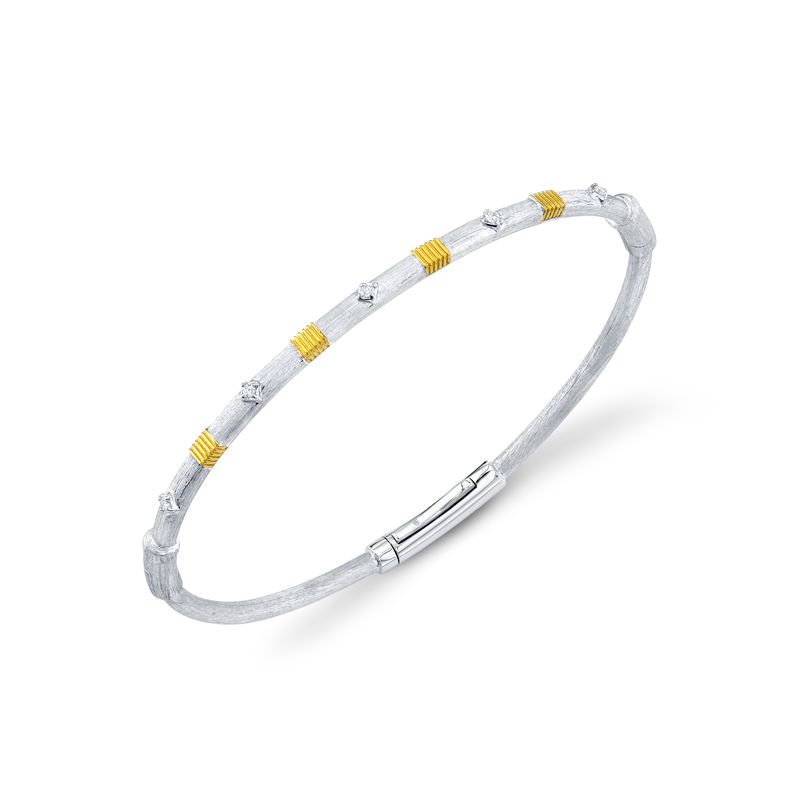 Sloane Street Diamond Silver Sterling Silver Bangle Bracelet