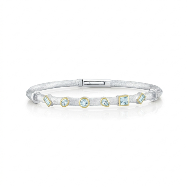 Sloane Street Topaz Silver Sterling Silver Bangle Bracelet