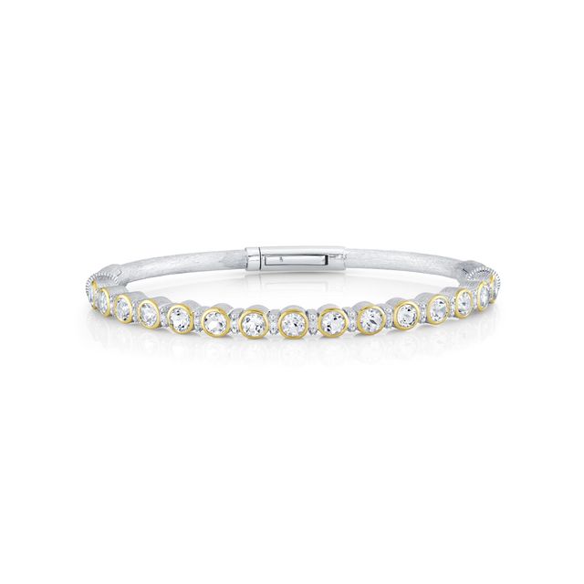 Sloane Street Topaz Silver Sterling Silver Bangle Bracelet