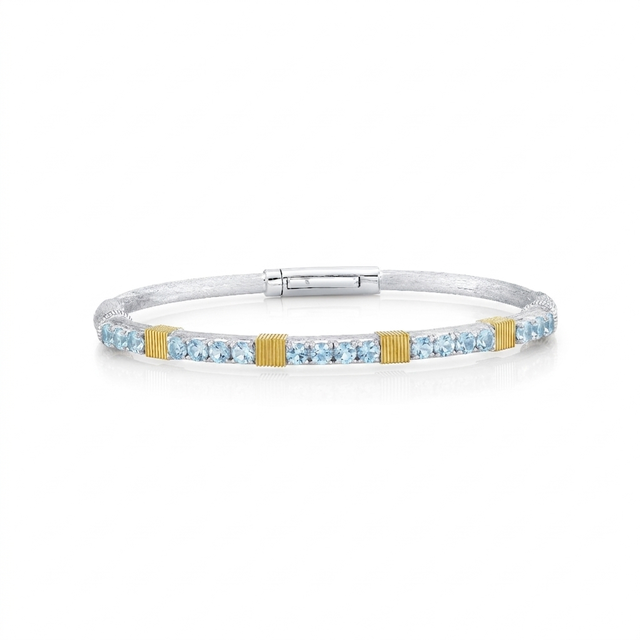 Sloane Street Topaz Silver Sterling Silver Bangle Bracelet