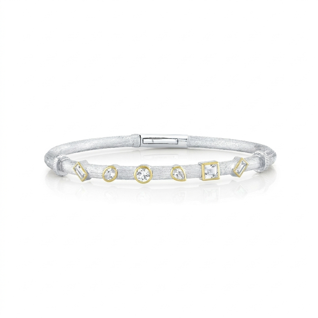 Sloane Street Topaz Silver Sterling Silver Bangle Bracelet