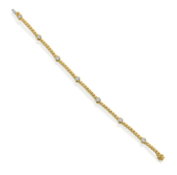 Gumuchian Diamond 18K Polished Yellow Gold Bangle Bracelet