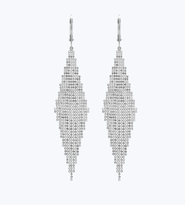 Platinum Born in 850PTK Polished White Platinum Chandelier Earrings