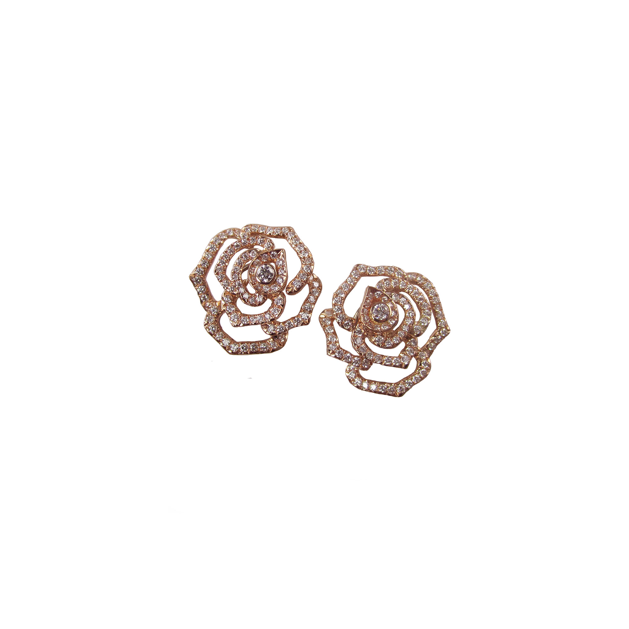 Suna Bros Diamond in 20K Polished Pink Gold Clip Earrings