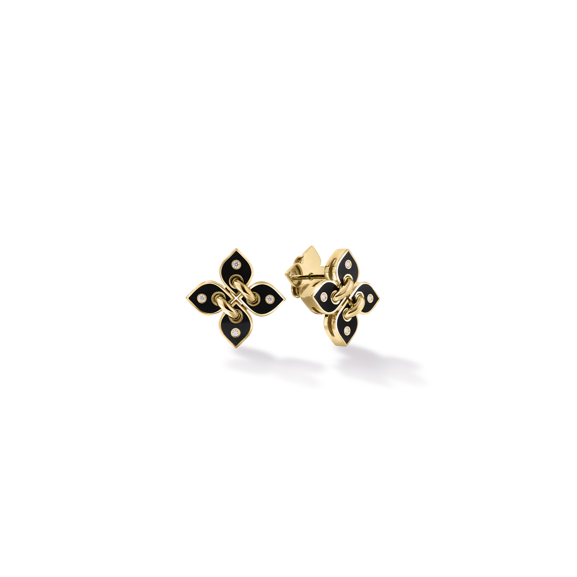 Roberto Coin Diamond in 18K Polished Yellow Gold Post Earrings