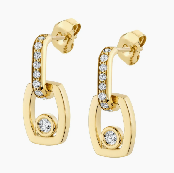 Michael M Diamond in 18K Polished Yellow Gold Post Earrings