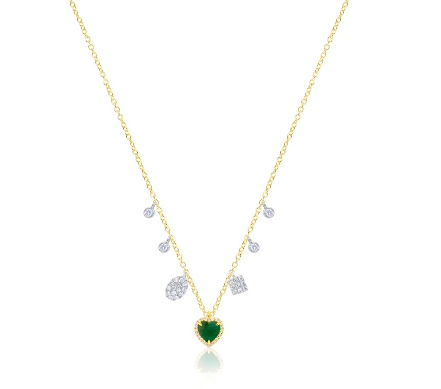 MEIRA T Emerald 14K Polished Yellow Gold Chain Necklace