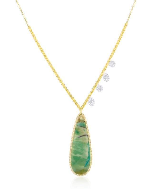 MEIRA T Diamond 14K Polished White Gold Pendant Necklace