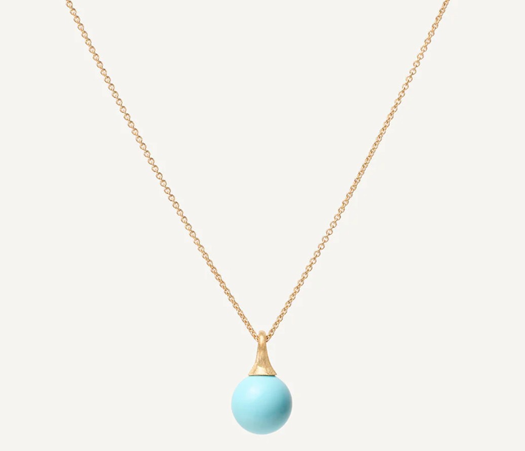 Marco Bicego Africa Turquoise 18K Yellow Gold Chain Necklace
