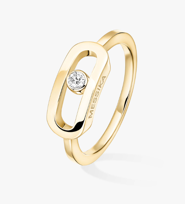 Messika Move Diamond 18K Polished Yellow Gold Band Ring