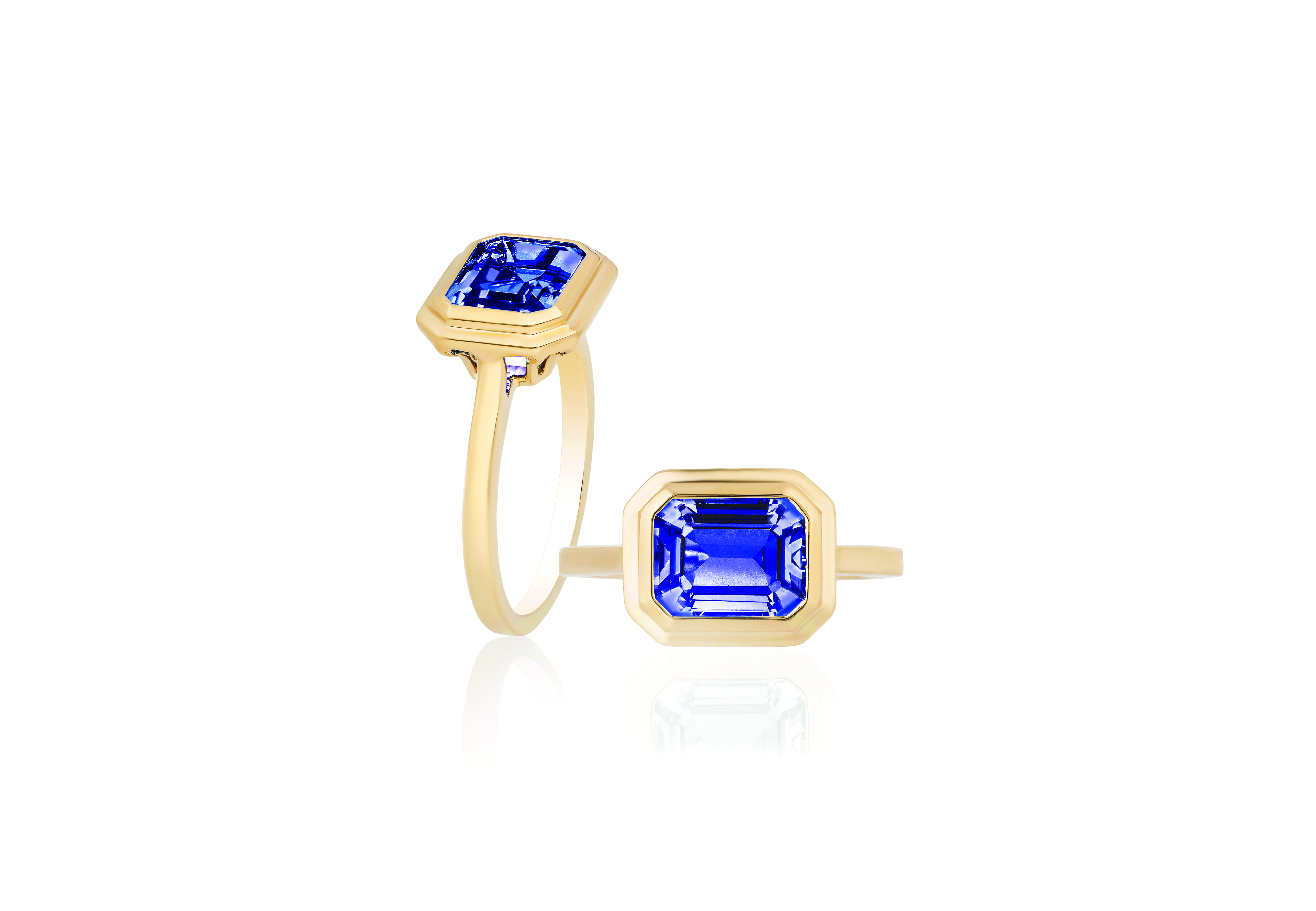 Goshwara Manhattan Tanzanite 18K Polished Yellow Gold Ring