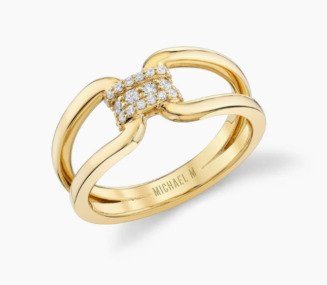 Michael M Diamond 18K Polished Yellow Gold Band Ring