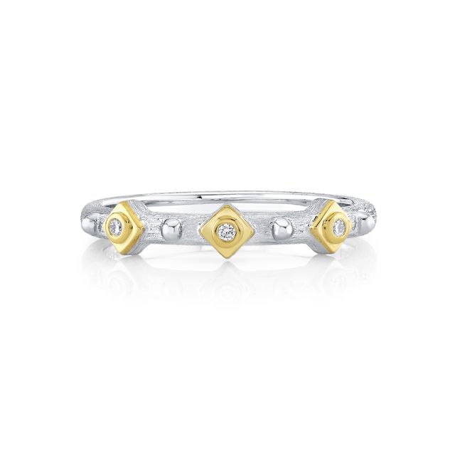 Sloane Street Diamond Silver Sterling Silver Band Ring